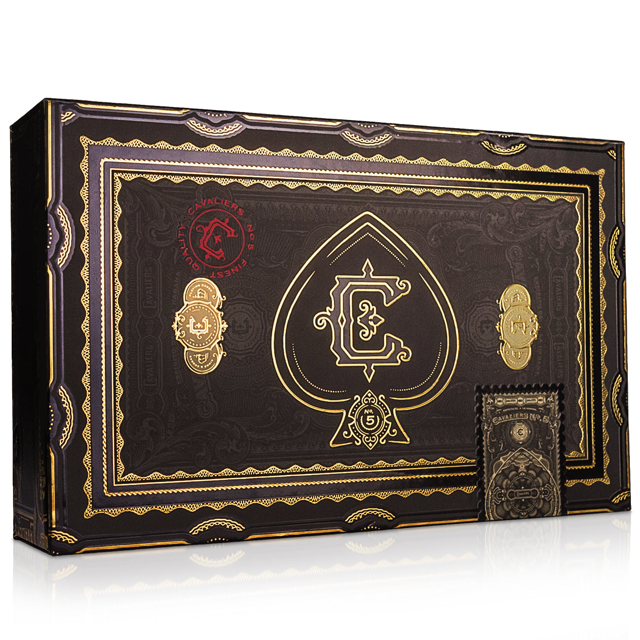 Cavaliers Deluxe Cigar-Style Box (Holds 6 decks)